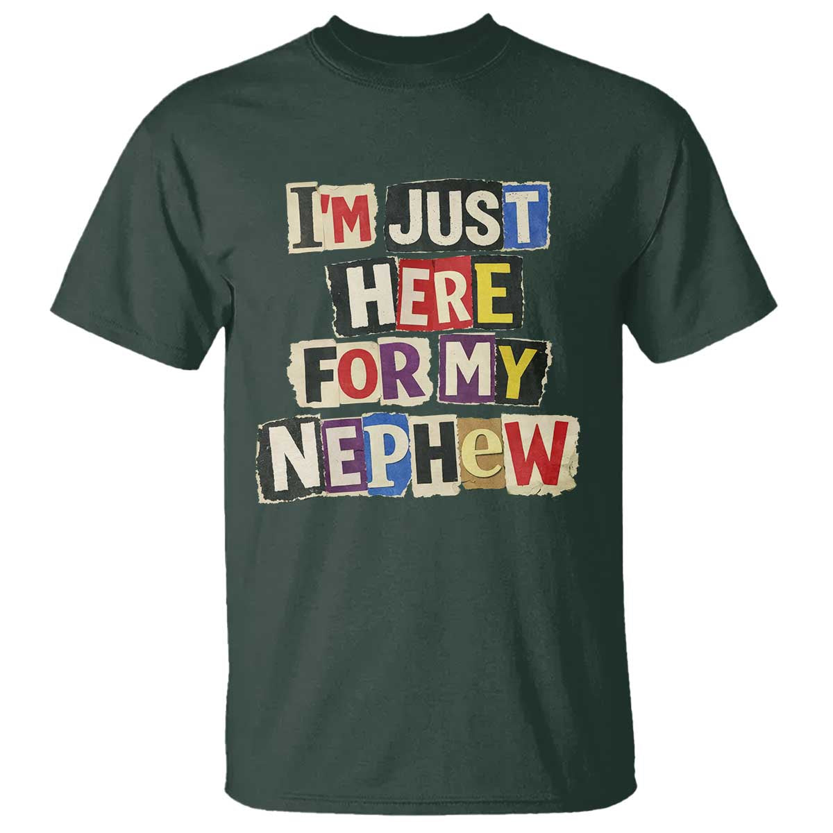 Im Just Here For My Nephew T Shirt Trendy Aunts Letter Print Vintage