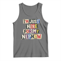 Im Just Here For My Nephew Tank Top Trendy Aunts Letter Print Vintage
