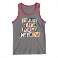 Im Just Here For My Nephew Tank Top Trendy Aunts Letter Print Vintage