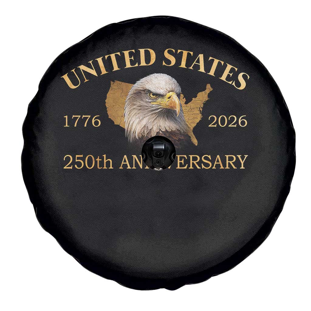 USA 250th Anniversary Spare Tire Cover American Map Patriotic 1776-2026 America 250