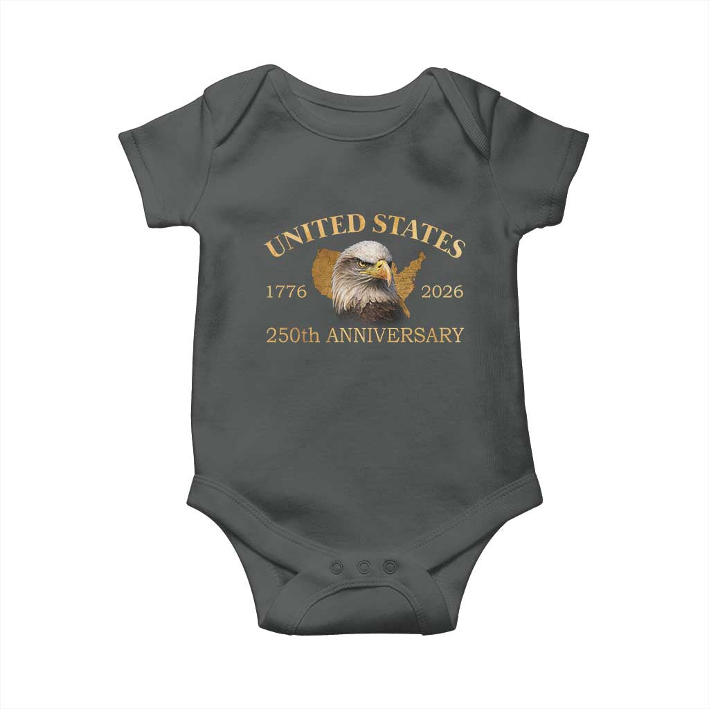 USA 250th Anniversary Baby Onesie American Map Patriotic 1776-2026 America 250