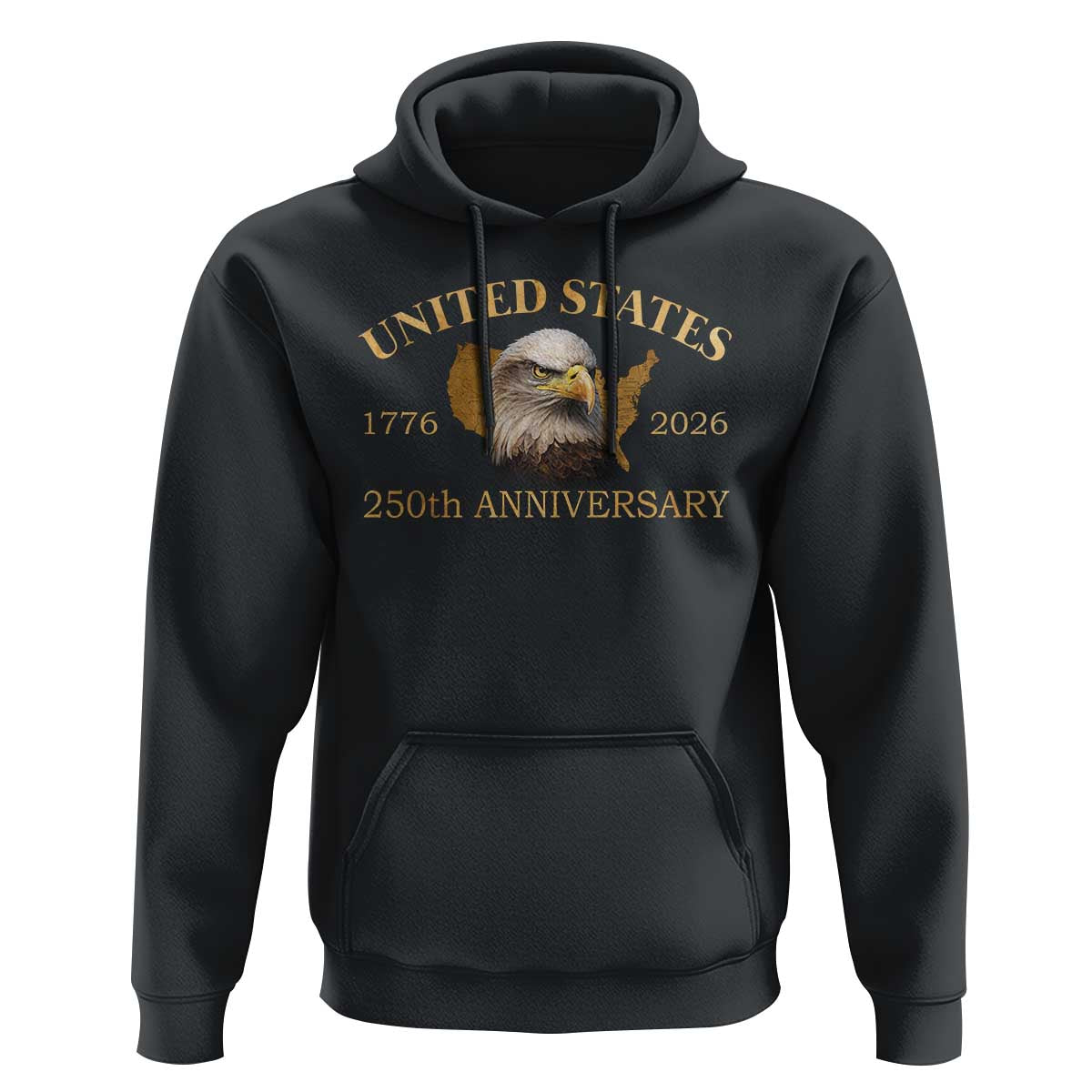 USA 250th Anniversary Hoodie American Map Patriotic 1776-2026 America 250