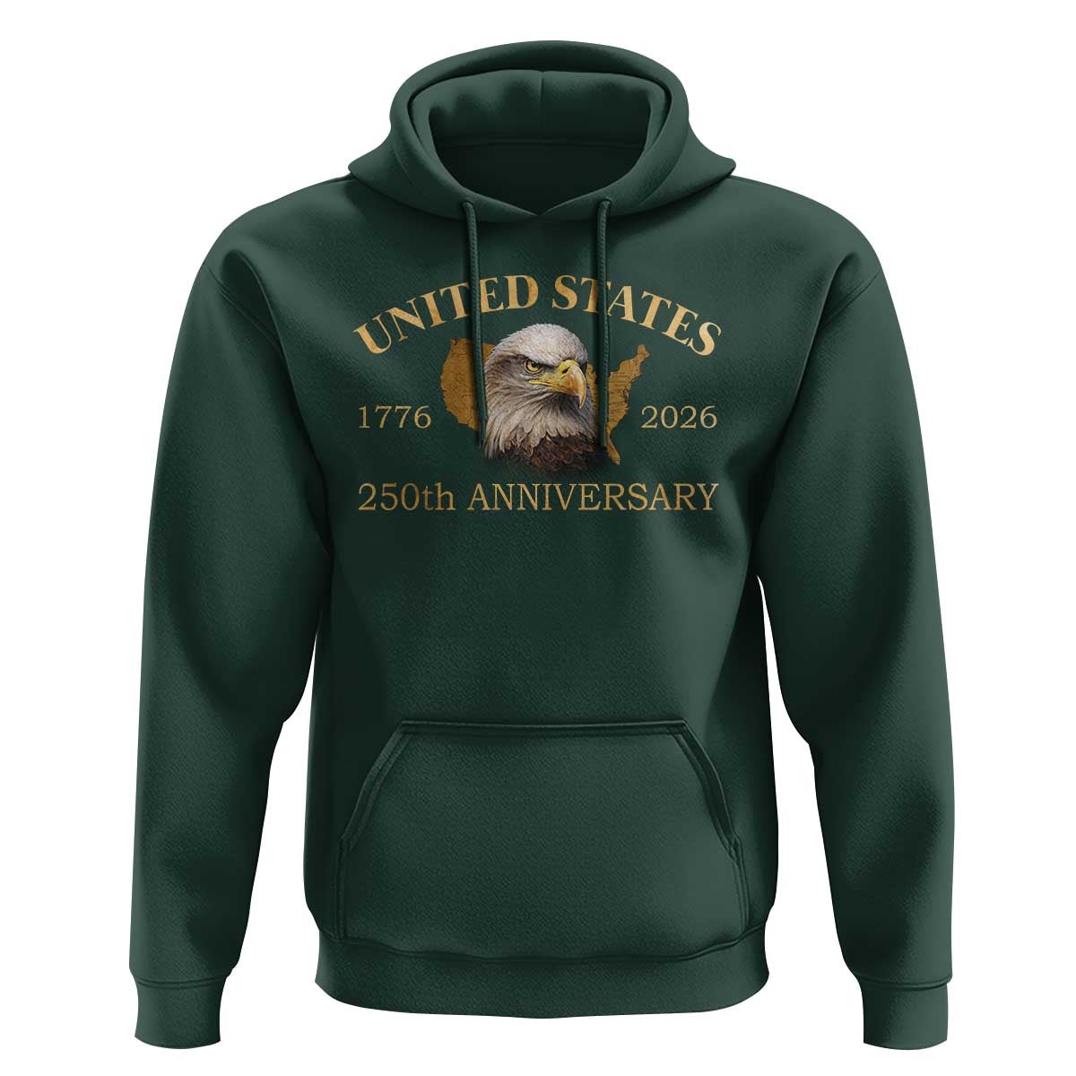 USA 250th Anniversary Hoodie American Map Patriotic 1776-2026 America 250