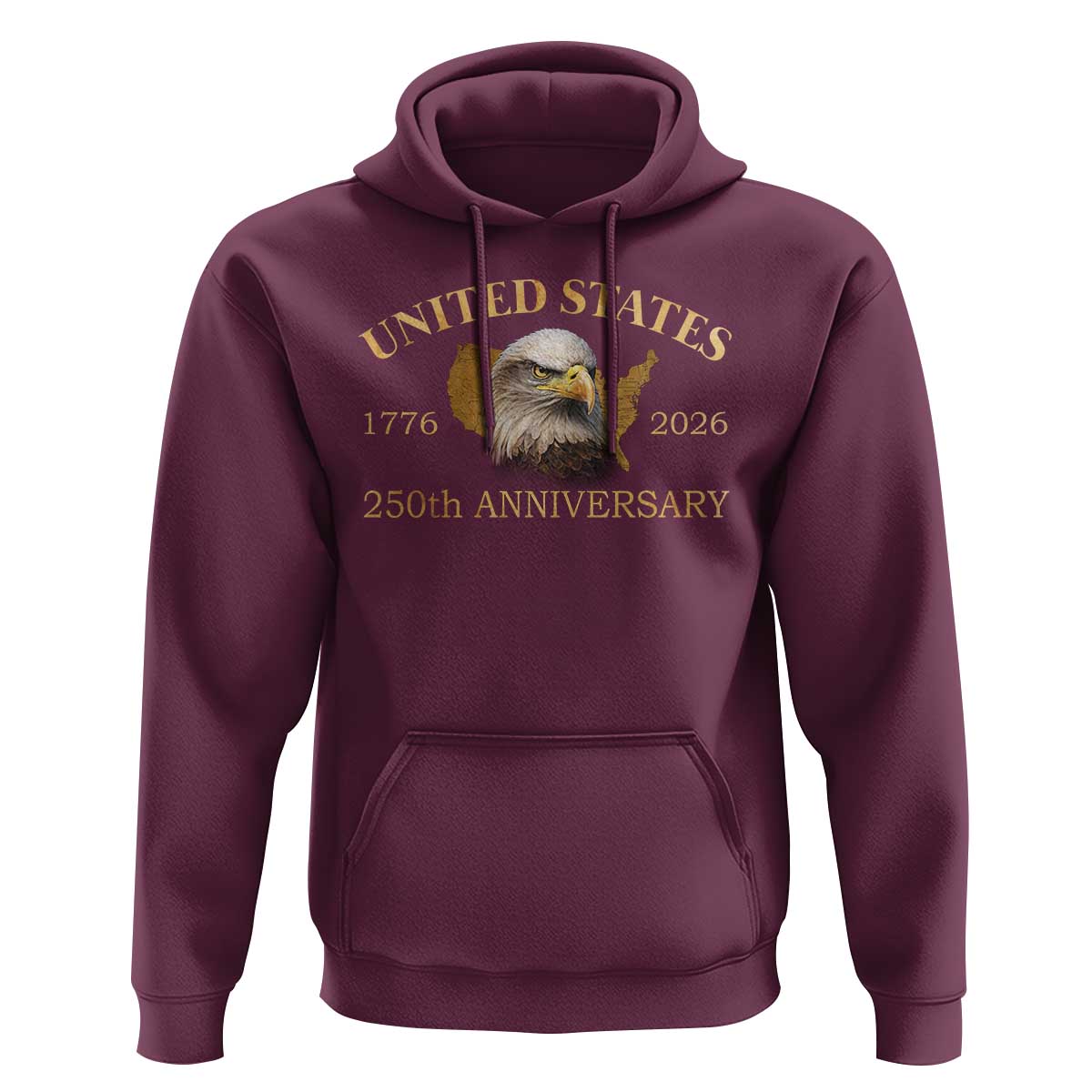 USA 250th Anniversary Hoodie American Map Patriotic 1776-2026 America 250