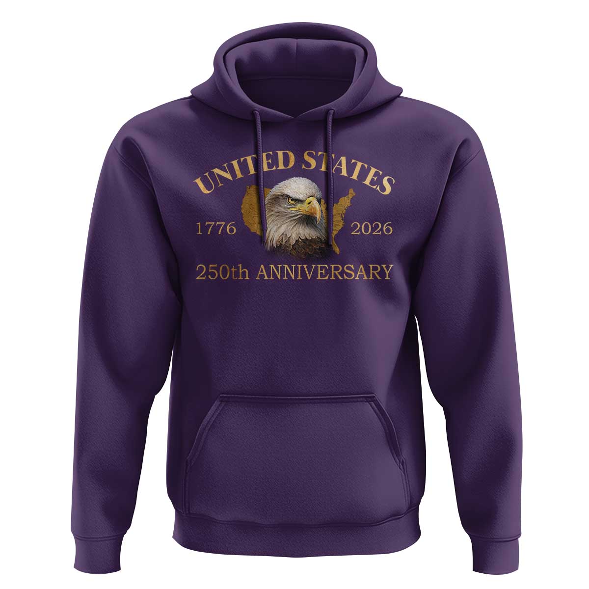 USA 250th Anniversary Hoodie American Map Patriotic 1776-2026 America 250