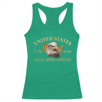 USA 250th Anniversary Racerback Tank Top American Map Patriotic 1776-2026 America 250