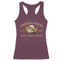 USA 250th Anniversary Racerback Tank Top American Map Patriotic 1776-2026 America 250