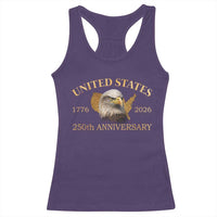 USA 250th Anniversary Racerback Tank Top American Map Patriotic 1776-2026 America 250