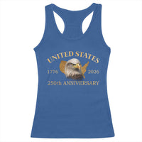 USA 250th Anniversary Racerback Tank Top American Map Patriotic 1776-2026 America 250