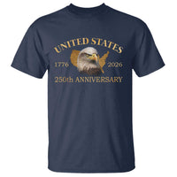 USA 250th Anniversary T Shirt American Map Patriotic 1776-2026 America 250