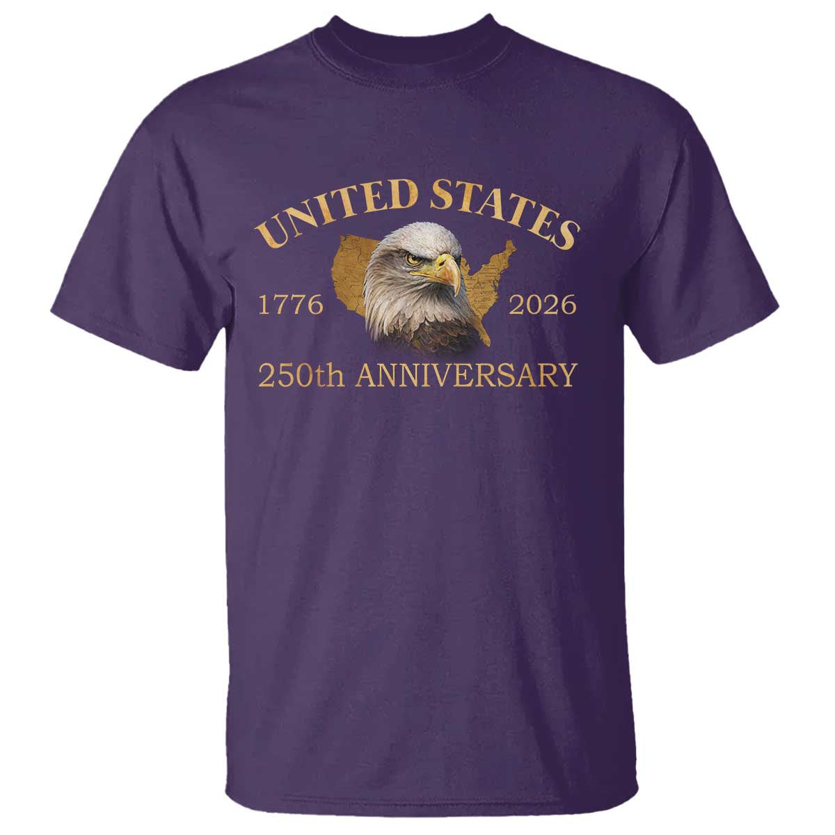 USA 250th Anniversary T Shirt American Map Patriotic 1776-2026 America 250