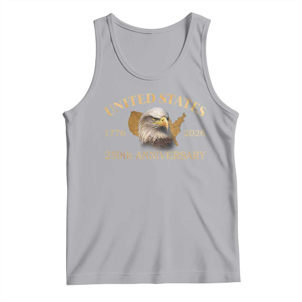 USA 250th Anniversary Tank Top American Map Patriotic 1776-2026 America 250