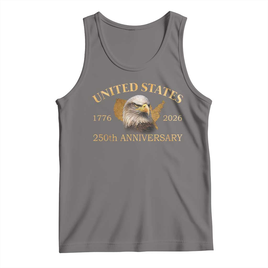 USA 250th Anniversary Tank Top American Map Patriotic 1776-2026 America 250
