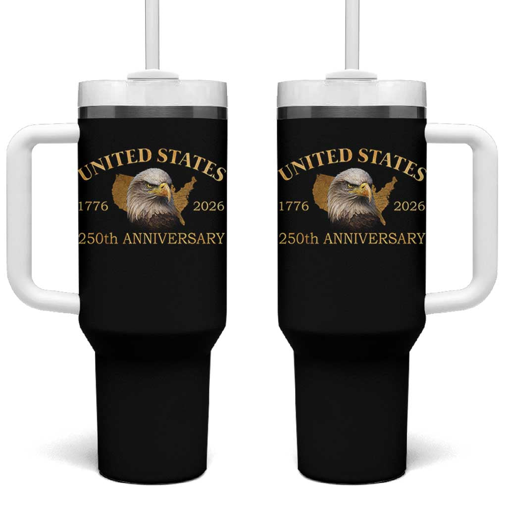 USA 250th Anniversary Tumbler With Handle American Map Patriotic 1776-2026 America 250