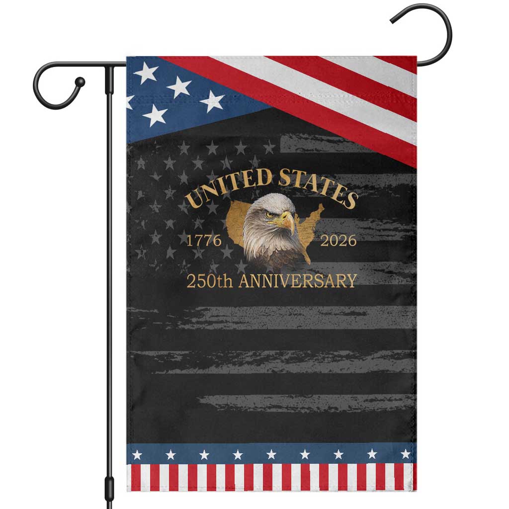 USA 250th Anniversary Garden Flag American Map Patriotic 1776-2026 America 250