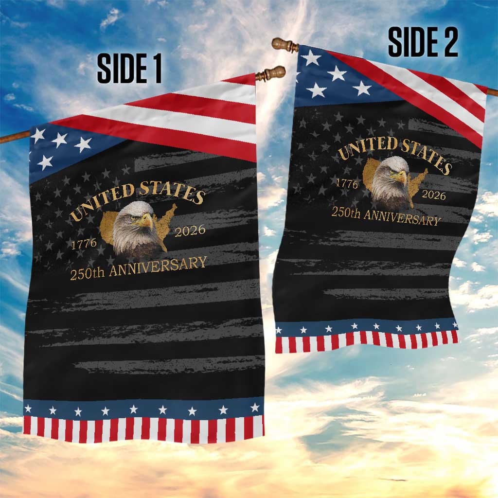 USA 250th Anniversary Garden Flag American Map Patriotic 1776-2026 America 250