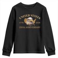 USA 250th Anniversary Youth Sweatshirt American Map Patriotic 1776-2026 America 250