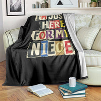 Im Just Here For My Niece Throw Blanket Trendy Aunts Letter Print Vintage