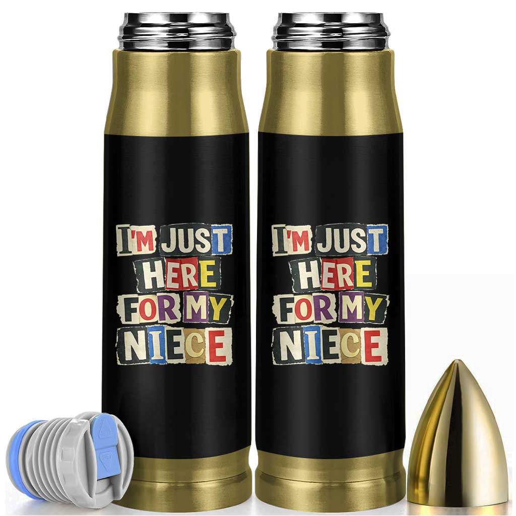 Im Just Here For My Niece Bullet Tumbler Trendy Aunts Letter Print Vintage