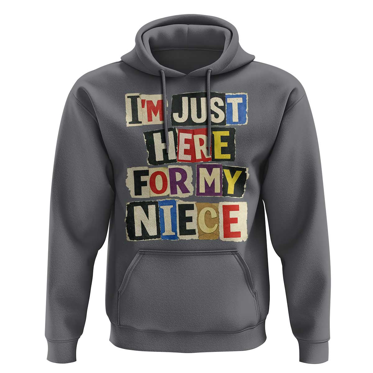 Im Just Here For My Niece Hoodie Trendy Aunts Letter Print Vintage
