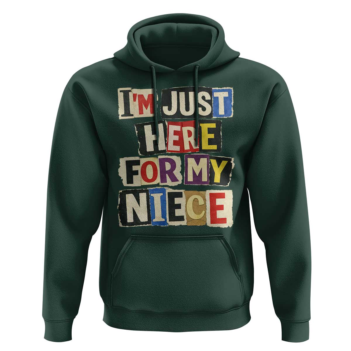 Im Just Here For My Niece Hoodie Trendy Aunts Letter Print Vintage