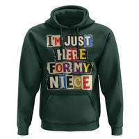 Im Just Here For My Niece Hoodie Trendy Aunts Letter Print Vintage