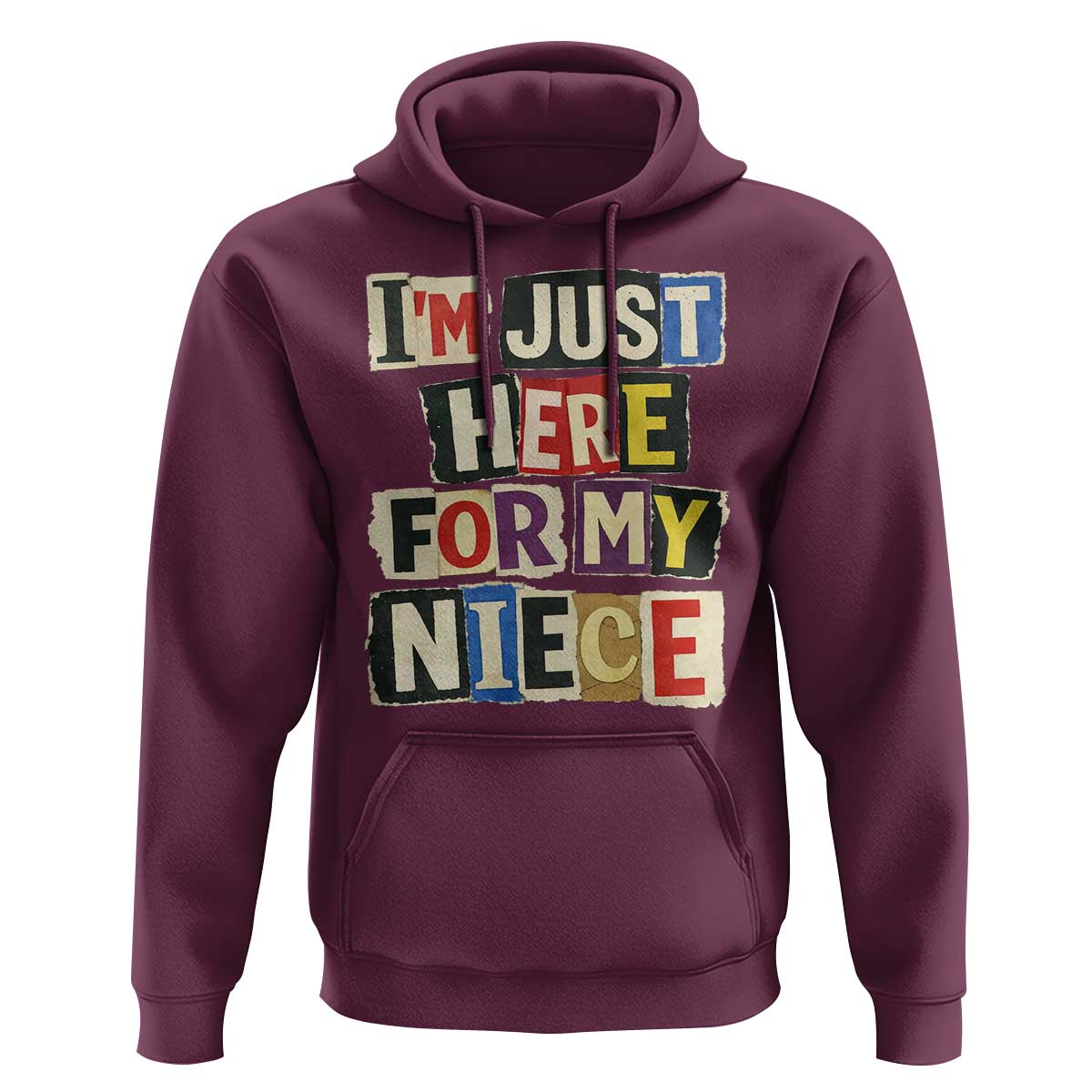 Im Just Here For My Niece Hoodie Trendy Aunts Letter Print Vintage