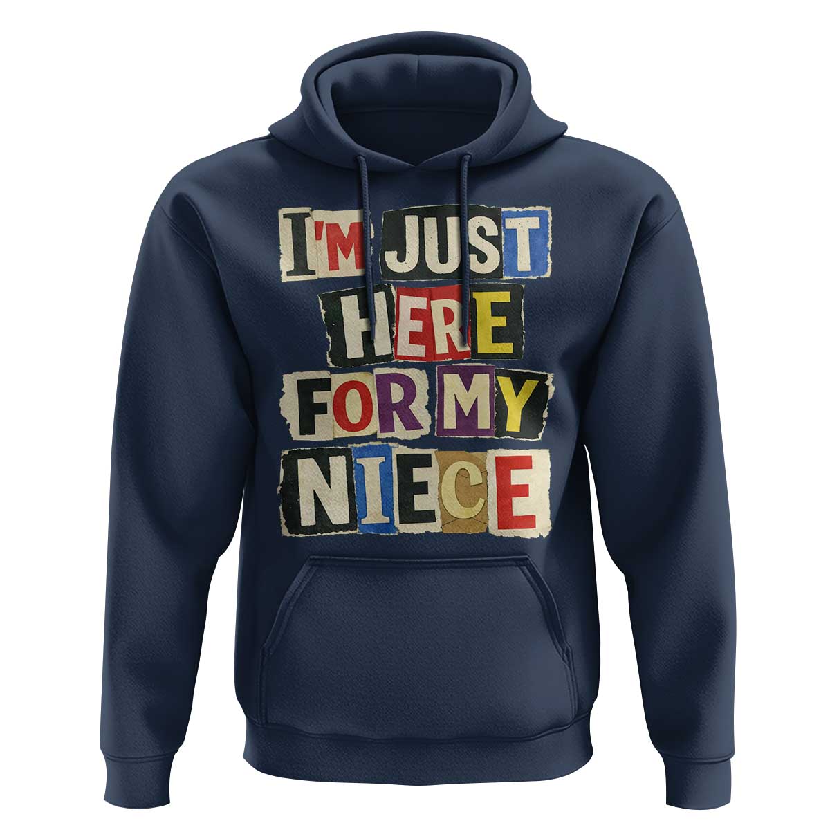 Im Just Here For My Niece Hoodie Trendy Aunts Letter Print Vintage