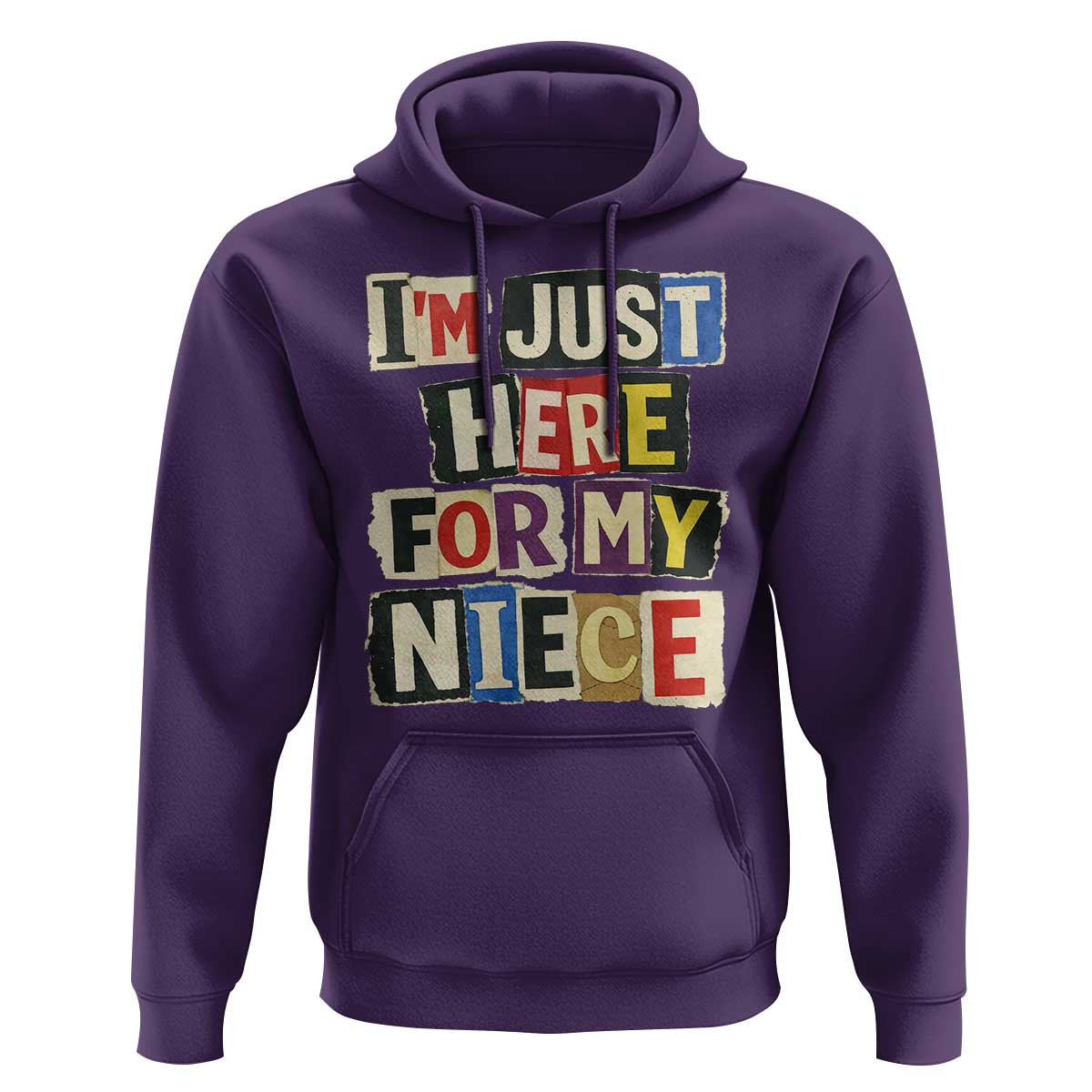 Im Just Here For My Niece Hoodie Trendy Aunts Letter Print Vintage