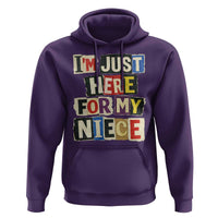 Im Just Here For My Niece Hoodie Trendy Aunts Letter Print Vintage