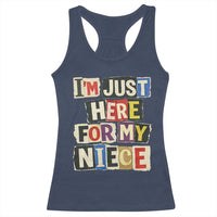 Im Just Here For My Niece Racerback Tank Top Trendy Aunts Letter Print Vintage