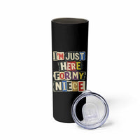 Im Just Here For My Niece Skinny Tumbler Trendy Aunts Letter Print Vintage