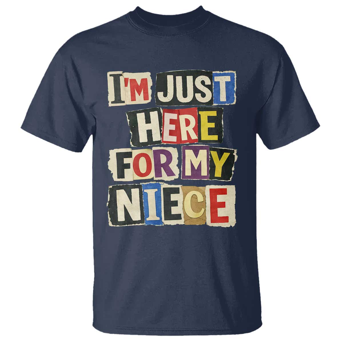 Im Just Here For My Niece T Shirt Trendy Aunts Letter Print Vintage