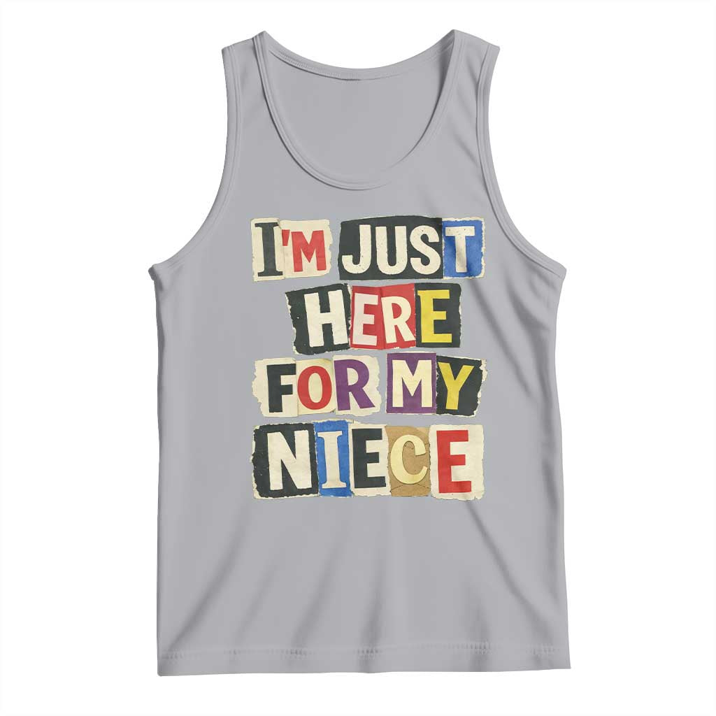 Im Just Here For My Niece Tank Top Trendy Aunts Letter Print Vintage
