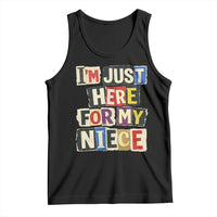 Im Just Here For My Niece Tank Top Trendy Aunts Letter Print Vintage