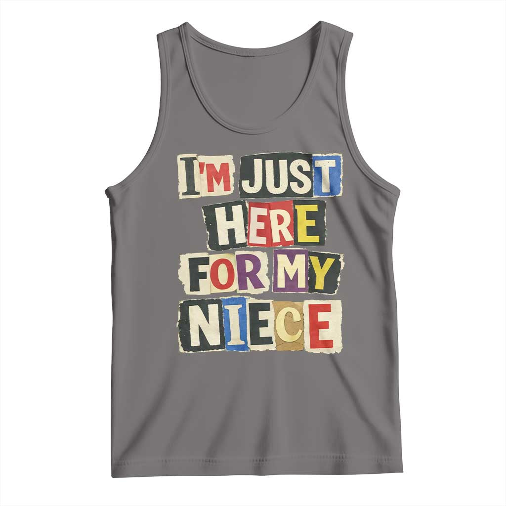 Im Just Here For My Niece Tank Top Trendy Aunts Letter Print Vintage
