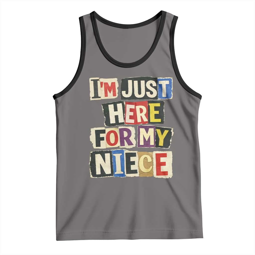 Im Just Here For My Niece Tank Top Trendy Aunts Letter Print Vintage