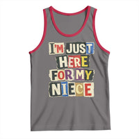 Im Just Here For My Niece Tank Top Trendy Aunts Letter Print Vintage