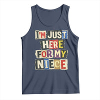 Im Just Here For My Niece Tank Top Trendy Aunts Letter Print Vintage