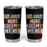 Im Just Here For My Niece Tumbler Cup Trendy Aunts Letter Print Vintage