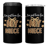 Im Just Here For My Niece 4 in 1 Can Cooler Tumbler Gift For Aunt From Niece Leopard