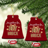 Im Just Here For My Niece Ceramic Ornament Gift For Aunt From Niece Leopard