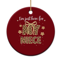 Im Just Here For My Niece Ceramic Ornament Gift For Aunt From Niece Leopard
