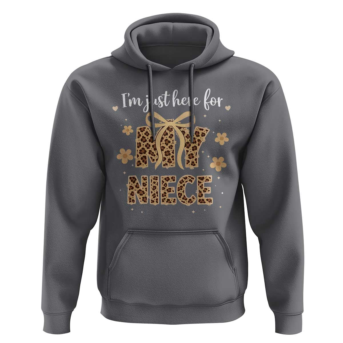 Im Just Here For My Niece Hoodie Gift For Aunt From Niece Leopard