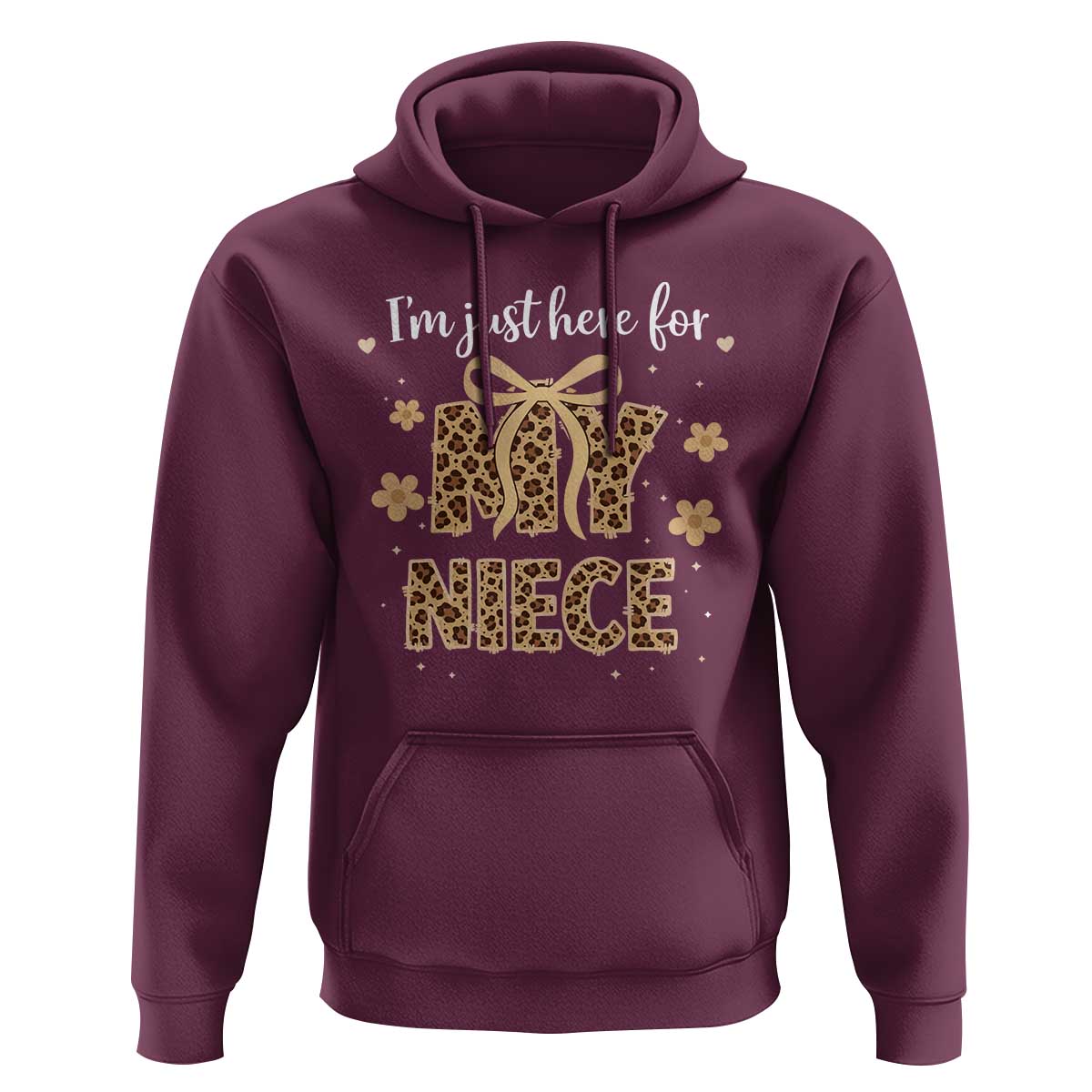 Im Just Here For My Niece Hoodie Gift For Aunt From Niece Leopard