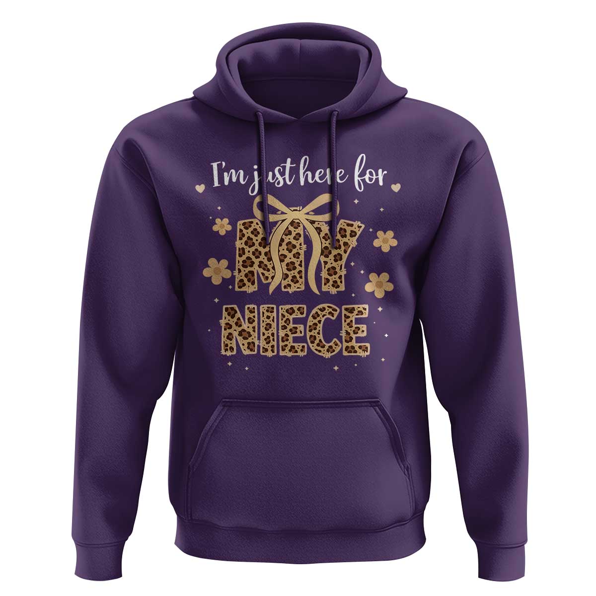 Im Just Here For My Niece Hoodie Gift For Aunt From Niece Leopard