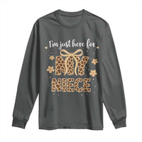 Im Just Here For My Niece Long Sleeve Shirt Gift For Aunt From Niece Leopard