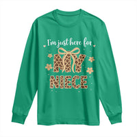 Im Just Here For My Niece Long Sleeve Shirt Gift For Aunt From Niece Leopard