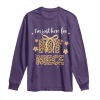 Im Just Here For My Niece Long Sleeve Shirt Gift For Aunt From Niece Leopard