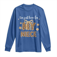 Im Just Here For My Niece Long Sleeve Shirt Gift For Aunt From Niece Leopard